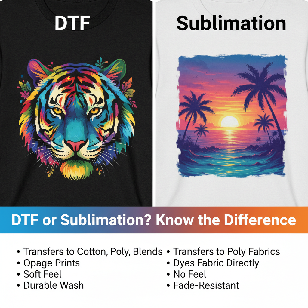 DTF Printing vs. Sublimation: Which is Better for T-Shirt Printing?